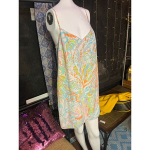 Women's Lilly Pulitzer White Multicolor Printed Mini Dress M